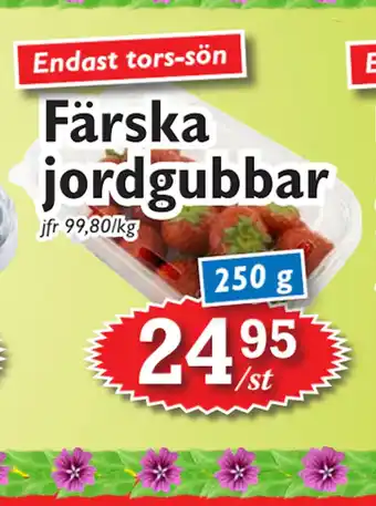 T-jarlen Färska jordgubbar erbjuda