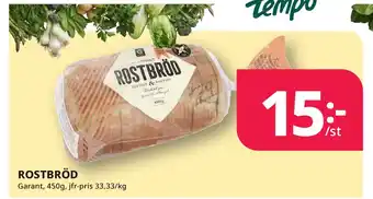 Tempo ROSTBRÖD erbjuda