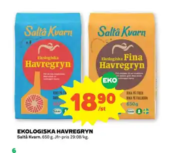 Stora Coop EKOLOGISKA HAVREGRYN erbjuda