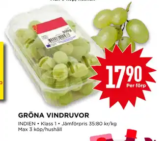 Willys GRÖNA VINDRUVOR erbjuda
