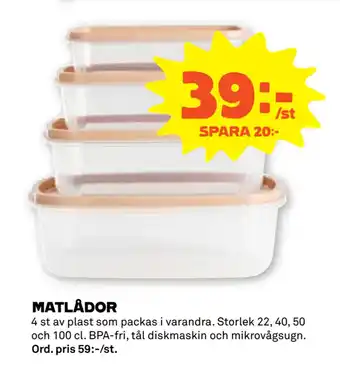 Stora Coop MATLÅDOR erbjuda