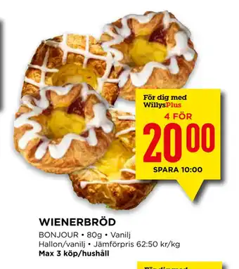 Willys WIENERBRÖD erbjuda