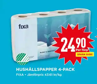 Willys HUSHÅLLSPAPPER 4-PACK erbjuda