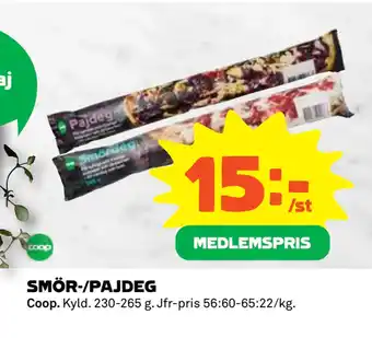 Coop SMÖR-/PAJDEG erbjuda