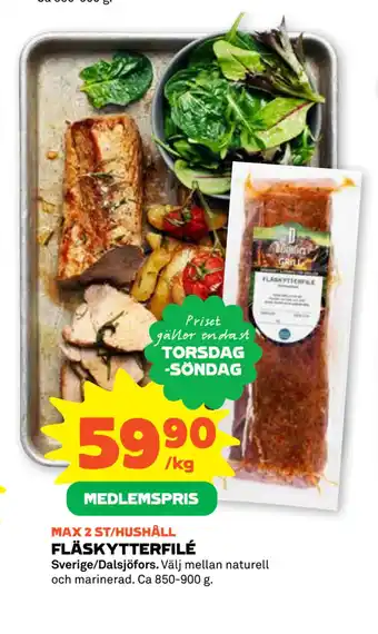 Stora Coop FLÄSKYTTERFILÉ erbjuda