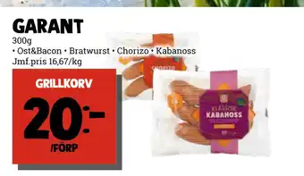 MatArket grillkorv erbjuda