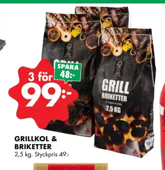 ÖoB GRILLKOL & BRIKETTER erbjuda