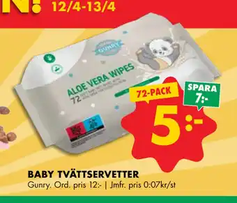 ÖoB BABY TVÄTTSERVETTER erbjuda