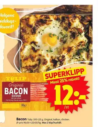 ICA Supermarket Bacon erbjuda