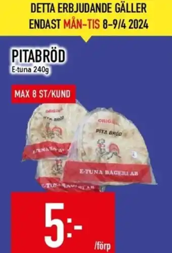 Matdax Etuna bageri pitabröd erbjuda