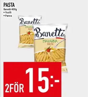 Banetti pasta sorterad