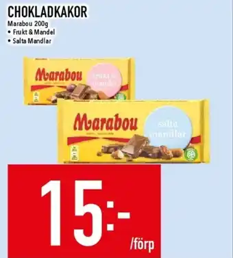Marabou chokladkaka frukt & mandel