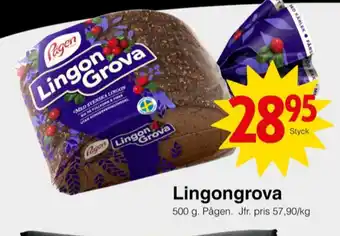 Matöppet Lingongrova rågbröd erbjuda
