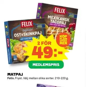 Coop Felix matpajer erbjuda