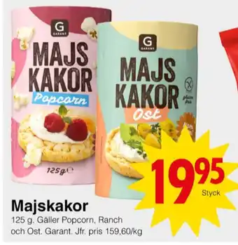 Matöppet Garant majskakor erbjuda