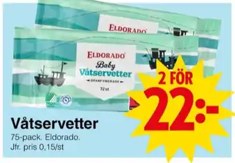 Matöppet Eldorado tvättservetter erbjuda