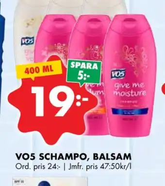 ÖoB Vo5 balsam erbjuda