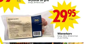 Matöppet Jm chark wienerkorv erbjuda