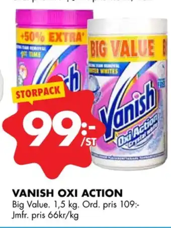 ÖoB Vanish oxi action fläckborttagning erbjuda