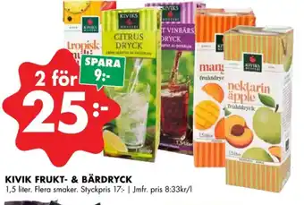 ÖoB Kivik fruktdryck erbjuda