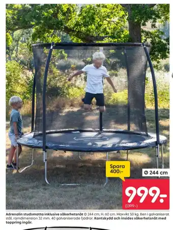 Rusta Adrenalin studsmatta/trampolin erbjuda