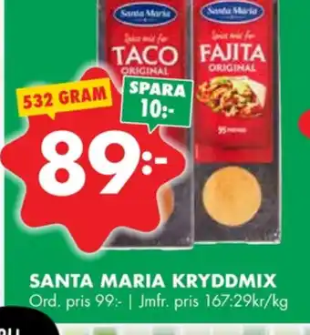 ÖoB Santa maria taco kryddmix erbjuda