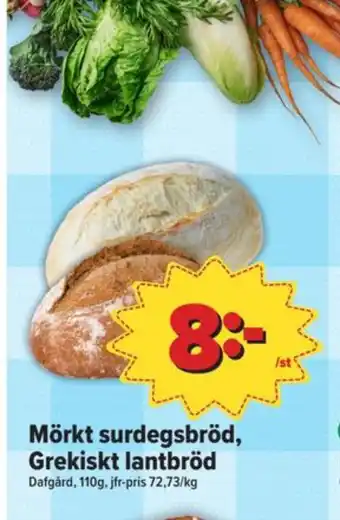 Östenssons Dafgårds butiksbakat matbröd erbjuda