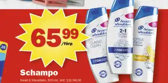 Pekås Head&shoulders shampoo erbjuda