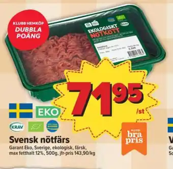 Östenssons Garant nötfärs 12% erbjuda