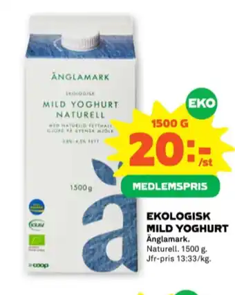 Stora Coop Änglamark yoghurt erbjuda
