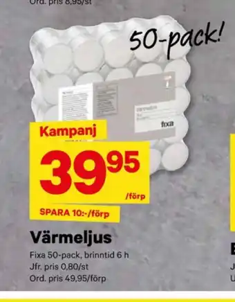 City Gross Fixa värmeljus erbjuda