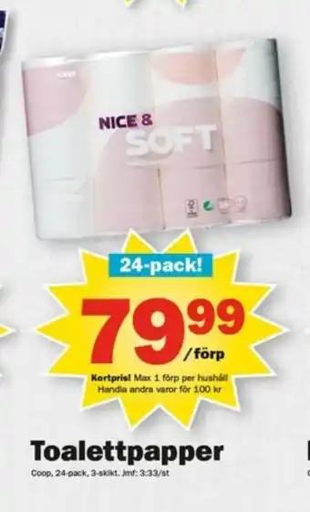 Pekås Toalettpapper erbjuda