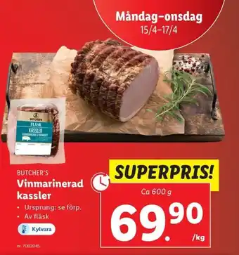 Lidl Vinmarinerad kassler erbjuda