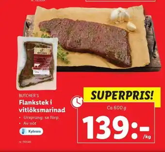 Lidl Flankstek i vitlöksmarinad erbjuda
