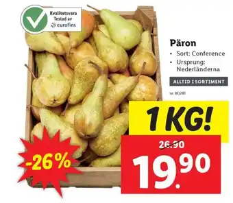 Lidl Päron erbjuda