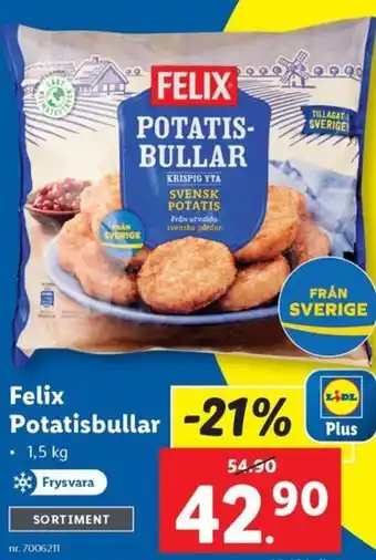 Lidl Felix Potatisbullar erbjuda