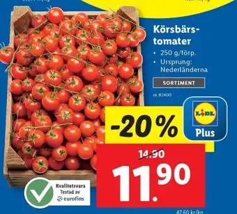 Lidl Körsbärs- tomater erbjuda