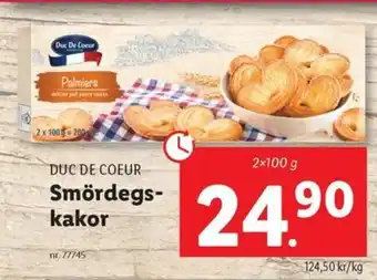 Lidl Smördegs- kakor erbjuda