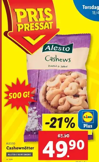 Lidl Cashewnötter erbjuda