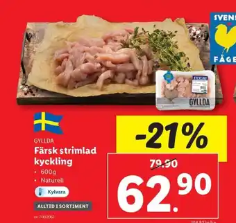Lidl Färsk strimlad kyckling erbjuda