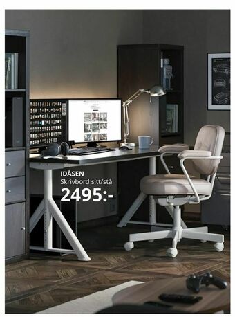 IKEA IDÅSEN Skrivbord sitt/stå erbjuda