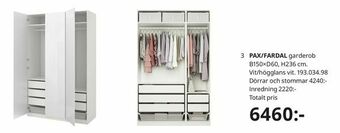 IKEA PAX/FARDAL garderob erbjuda