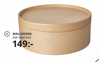 IKEA MALLGRODA Ask med lock erbjuda