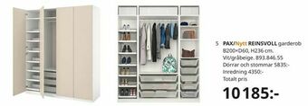 IKEA PAX/Nytt REINSVOLL garderob erbjuda
