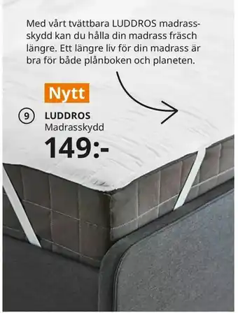 Nytt luddros madrasskydd