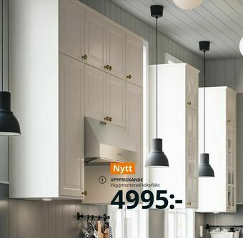 IKEA UPPFRISKANDE väggmonterad köks fläkt erbjuda