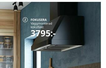 IKEA FOKUSERA väggmonterad köksfläkt erbjuda