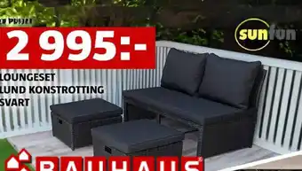 Bauhaus LOUNGESET LUND KONSTROTTING SVART erbjuda