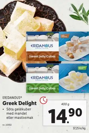Lidl Eridanous Greek Delight 400 g erbjuda