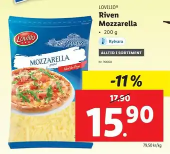 Lidl Lovilio Riven Mozzarella 200 g erbjuda